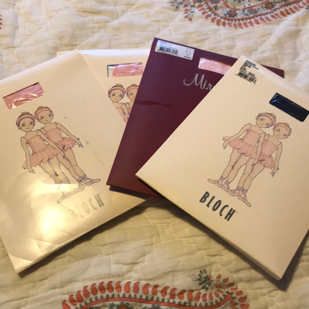 CHS (girls size 4-6) ballet tights set of 4